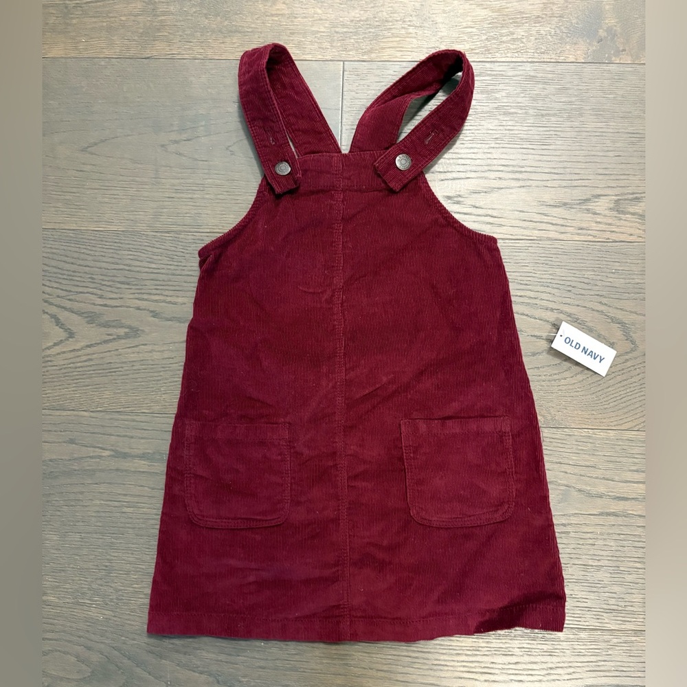 Old navy girls cord maroon kids dress sz 5T NWT retail $69
